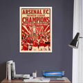 Arsenal FC Premier League Champions 2025/2026 Poster | Retro Victory Art