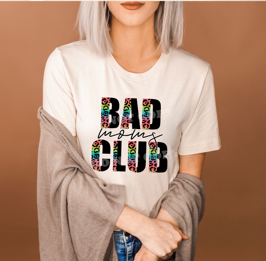 Bad Moms Club w/ 2 Tone Rainbow Leopard Print - 14 Style Options