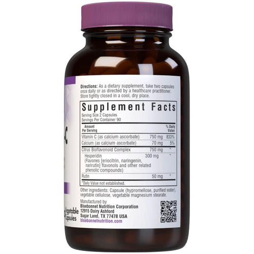 Bluebonnets Mega Bio-C Formula, 180 Vegetable Capsules