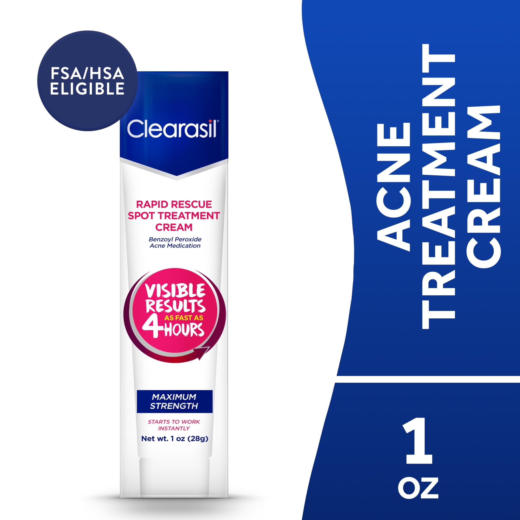 Clearasil Rapid Rescue Spot Treatment Cream 1 oz