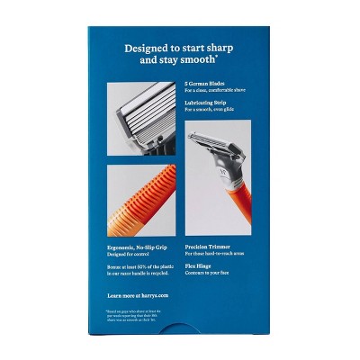 Harry's Original Razor Handle for Men with 5 Razor Blade Cartridges - New