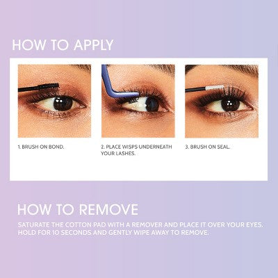 KISS Products Falscara Lash Extension Kit Lengthening Wisps 36ct - Imperfect Box