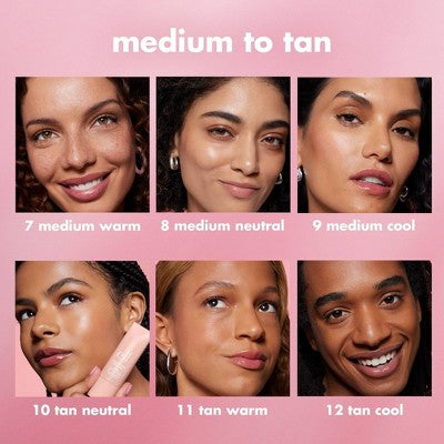 e.l.f. Halo Glow Skin Tint Light Coverage Foundation SPF 50 7 Medium Warm 1 fl oz - Imperfect Box