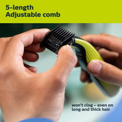 Philips Norelco OneBlade 360 Face Rechargeable Men's Electric Shaver and Trimmer QP2724/70 - Imperfect Box