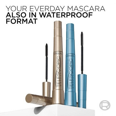 L'Oreal Paris Telescopic Original Washable Mascara 910 Blackest Black 0.27 fl oz - Imperfect Box