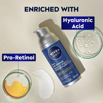 NIVEA Men Age Defense Daily Face Moisturizer with SPF 30 1.7 fl oz - Imperfect Box