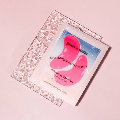 Grace & Stella Moisturizing Under Eye Mask Pink 24 Pairs - New