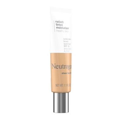 Neutrogena Healthy Skin Radiant Tinted Facial Lightweight Moisturizer Sheer Ivory 10 1.1 fl oz - Imperfect Container