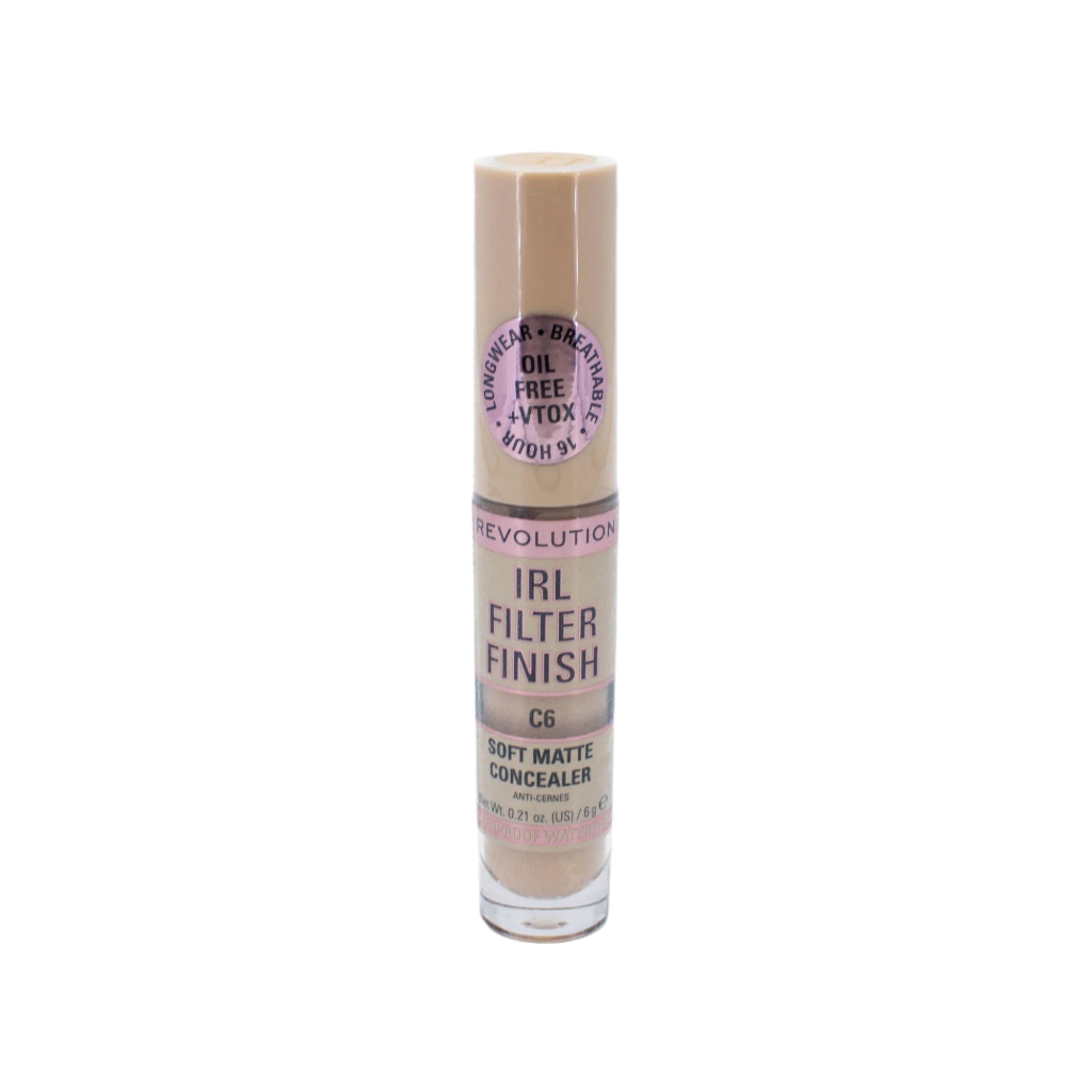 Makeup Revolution IRL Filter Finish Concealer C6 .21oz - New