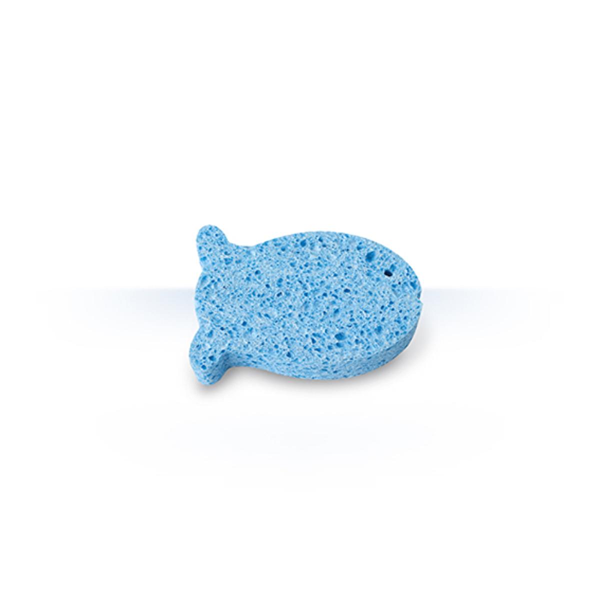 Wee Baby Natural Cellulose Bath Sponge - Blue for Infants | Baby Bath Essential