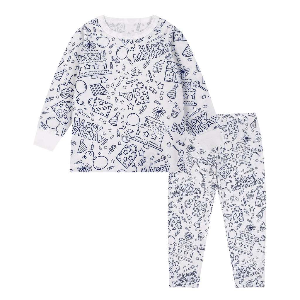Girls Sketch Coloring Comfortable Children DIY Hand Drawing Suit