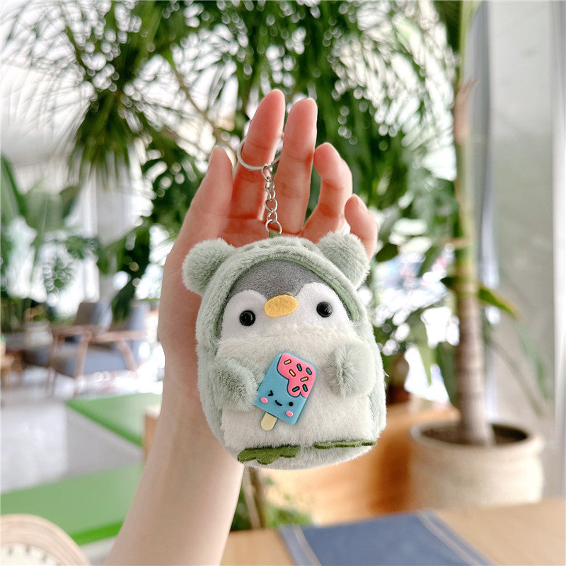 Crossdressing Penguin Doll Ice Cream Small Pendant Shaper Doll