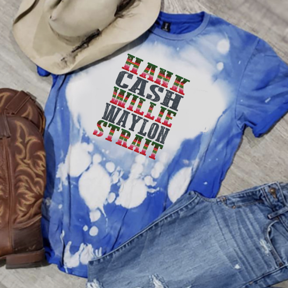 Hank. Cash. Willie. Waylon. Strait. (Serape)