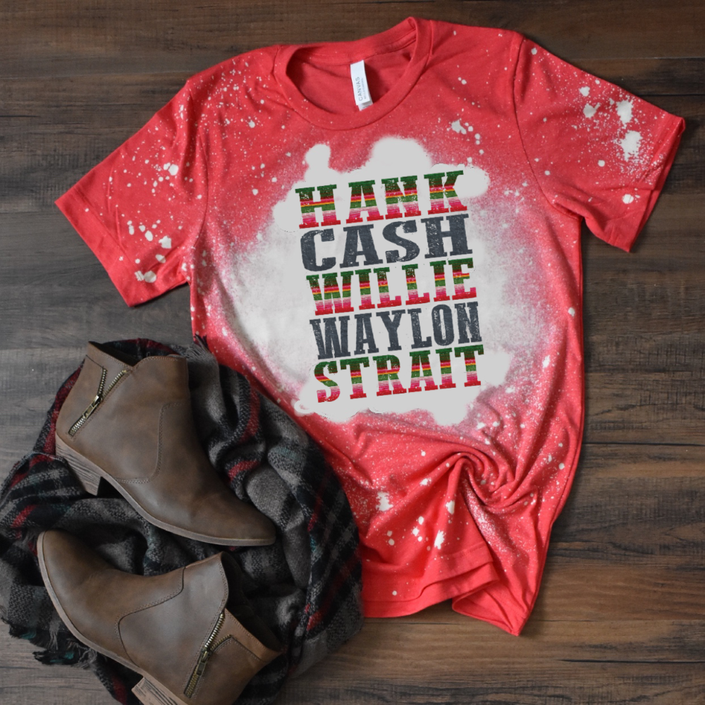Hank. Cash. Willie. Waylon. Strait. (Serape)