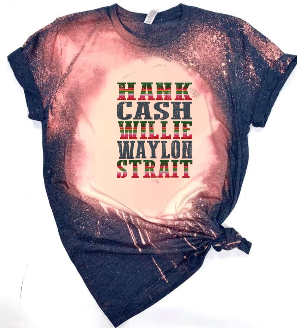 Hank. Cash. Willie. Waylon. Strait. (Serape)