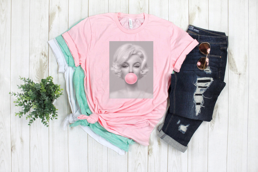 Marilyn Monroe Bubble Gum - Grey Tone