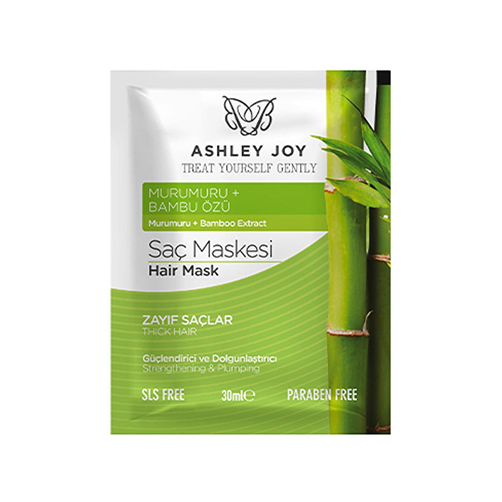 Ashley Joy Volumizing & Strengthening Hair Mask: Murumuru Oil & Bamboo Extract for Chemically Treated Hair - Thermal Protection & Thickening