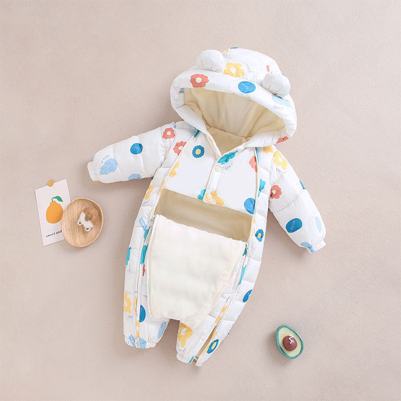Clothes For Babies Baby Jumpsuits Winter Fleece-lined