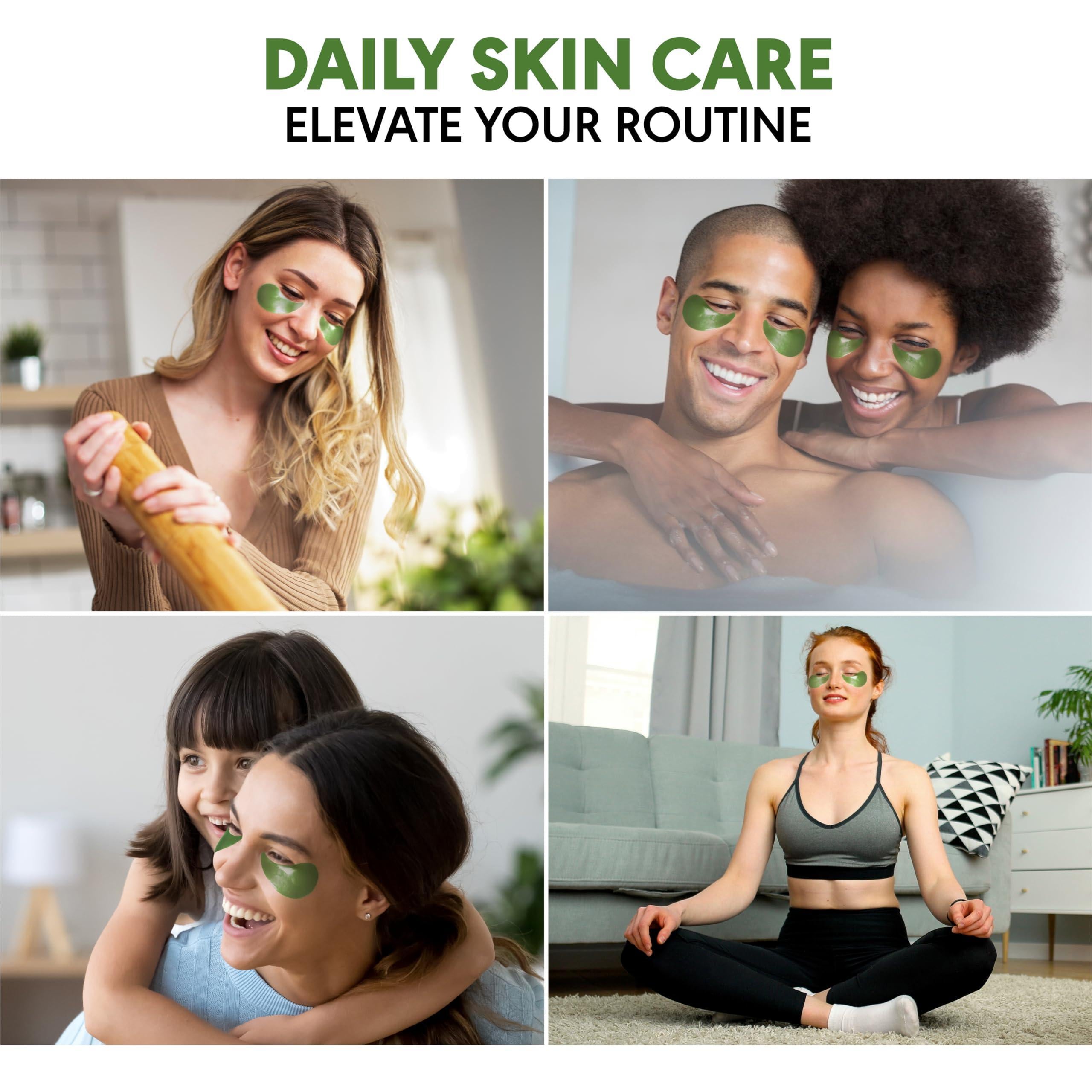 Green Tea Under Eye Patches for Wrinkles and Eye Bags 30 Pairs Eye Masks for