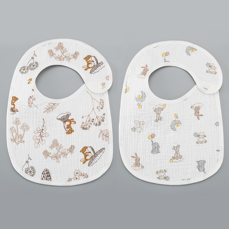 Thin Kids' Bib Pure Cotton Waterproof Gauze Saliva Towel