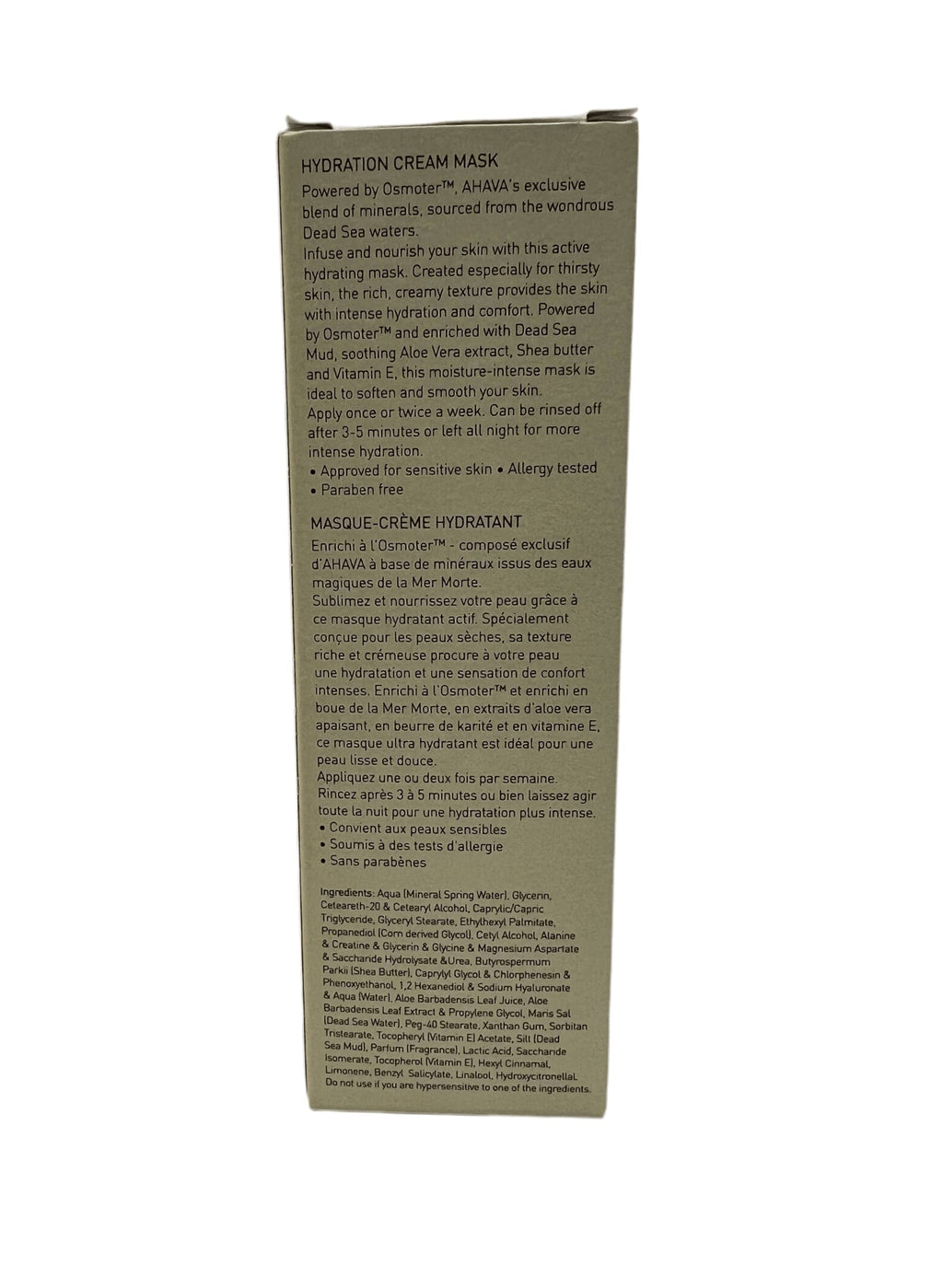 AHAVA Time to Hydrate Hydration Cream Mask 100ml/3.4oz