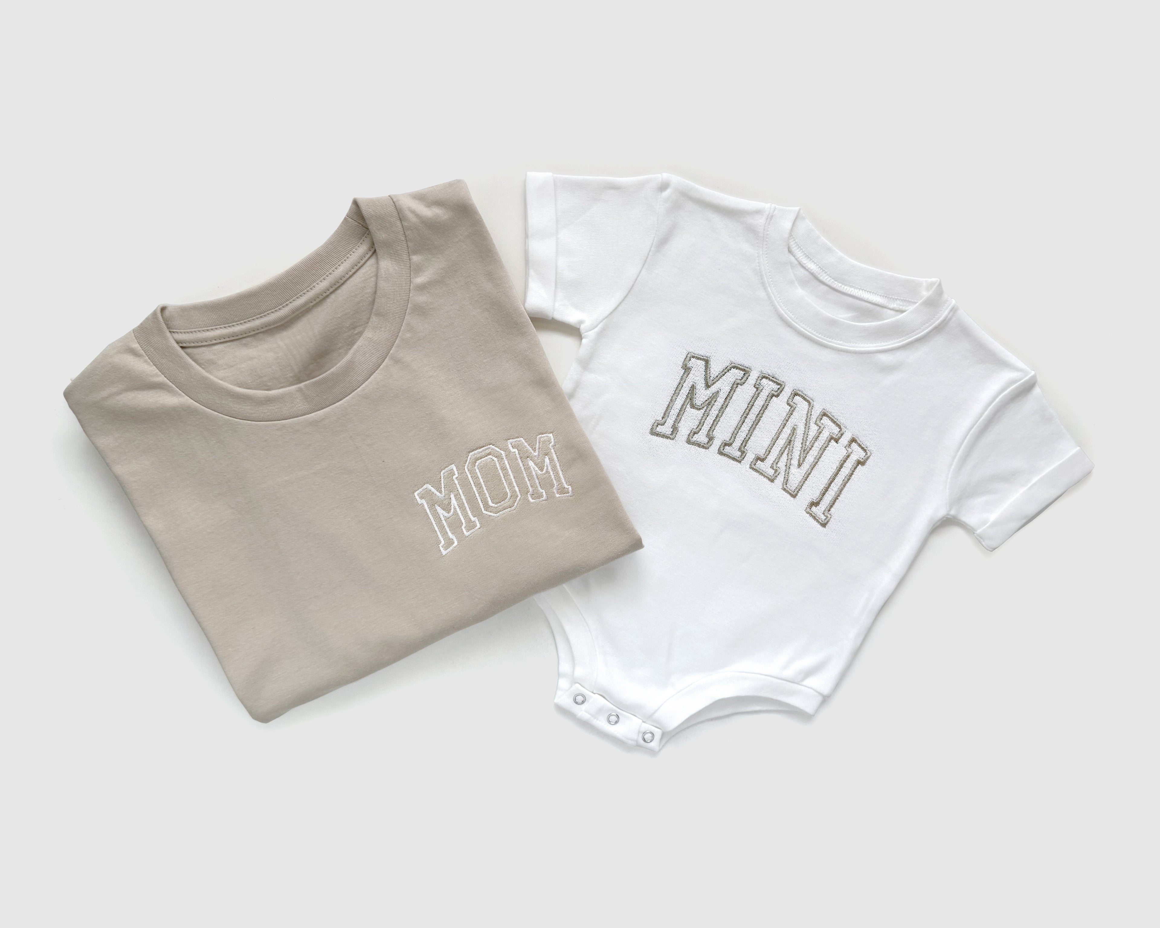 Mom, Dad and Mini Embroidered Family Shirts