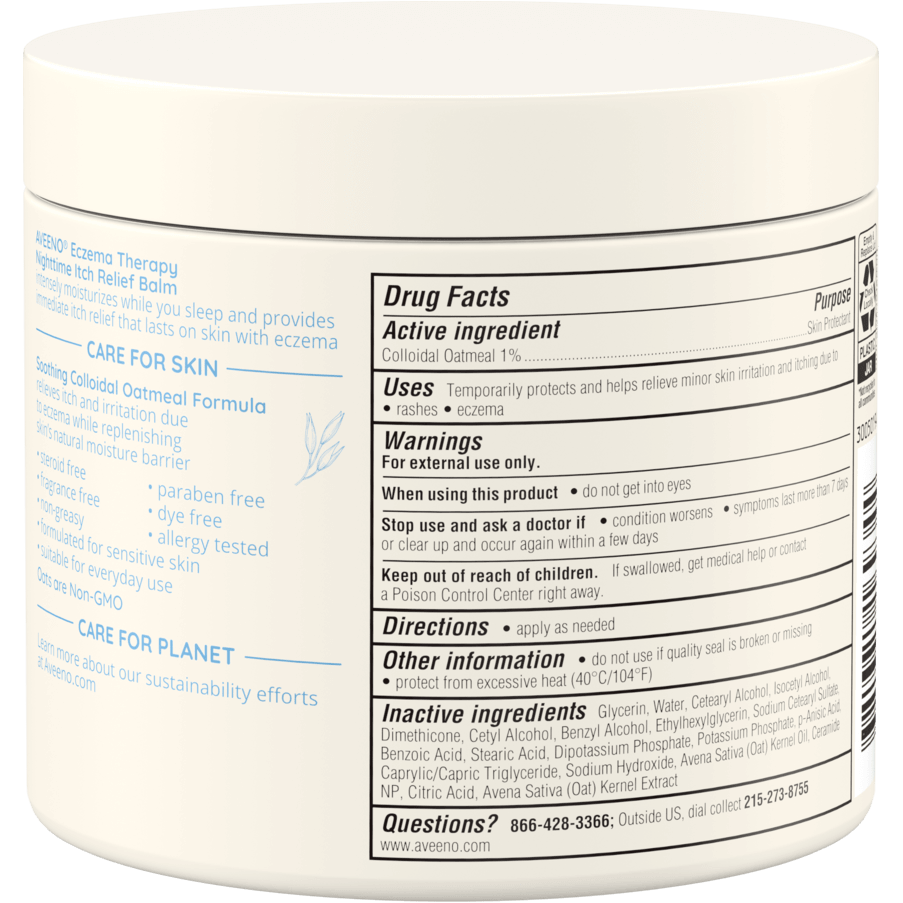 Aveeno Eczema Therapy Nighttime Itch Relief Balm Fragrance-free 11 oz