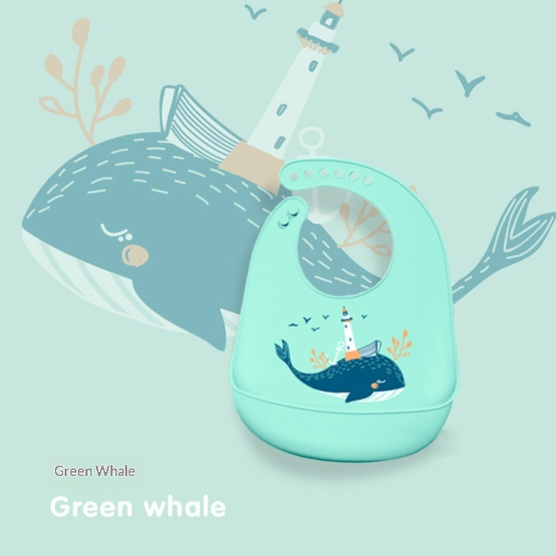 Baby Waterproof And Stain-resistant Food-grade Silicone Bib