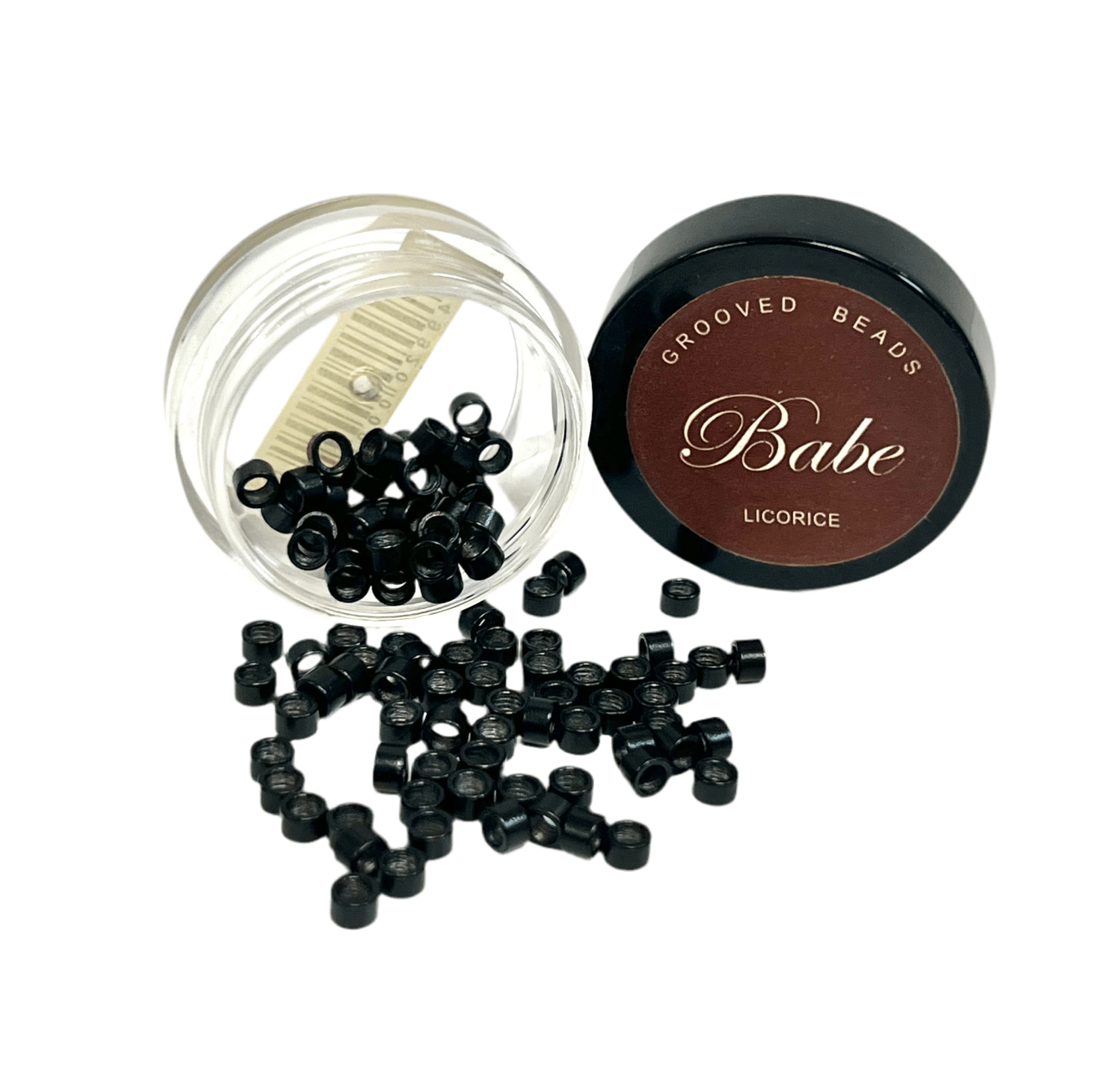 Babe Micro-Lock Beads 3.5 mm 100 pcs Licorice Hair Extension Beads