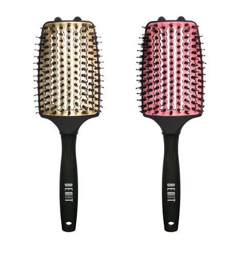 Beaut Heat Resistant Curved Vent Hair Brush With Bristles - Choose Style
