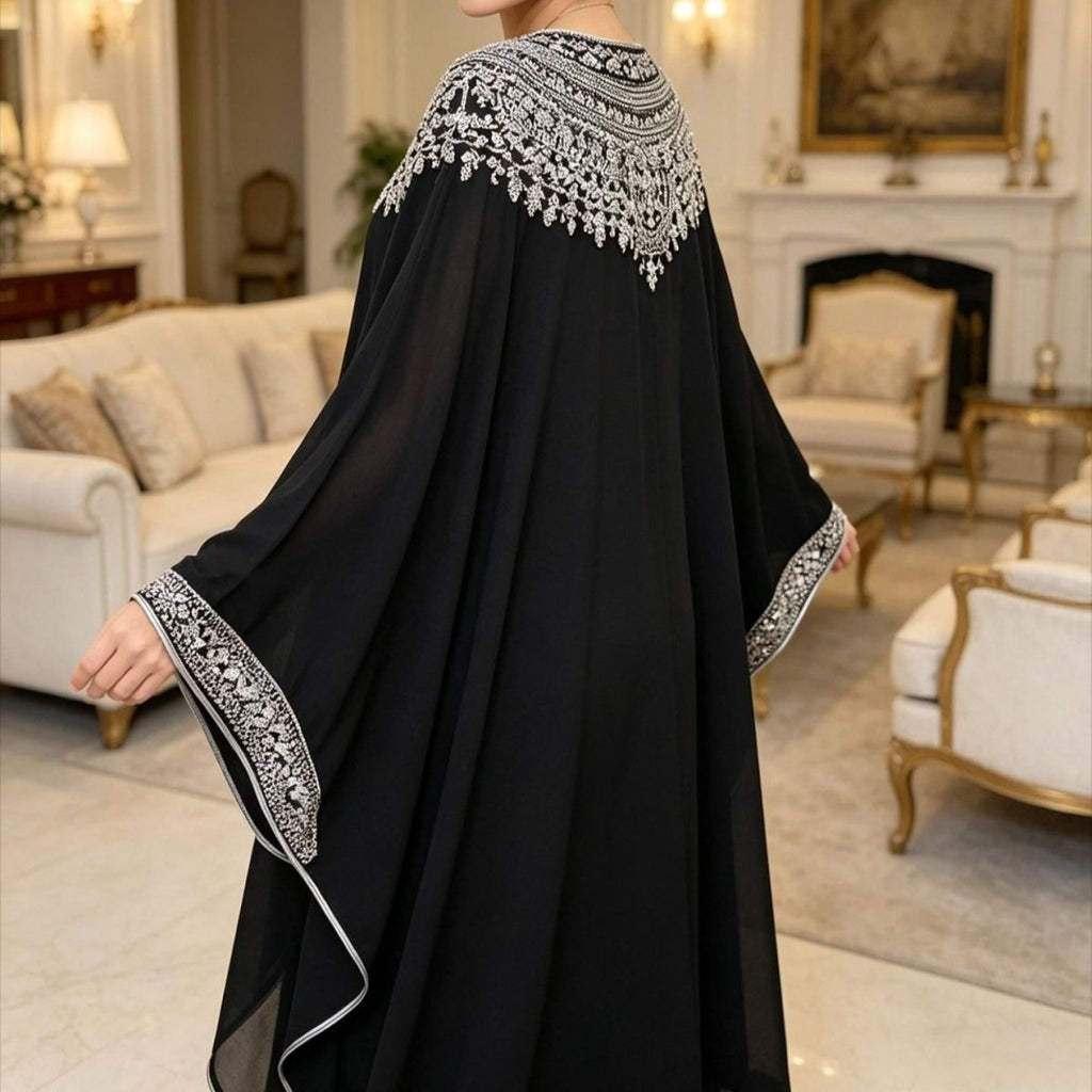 Black Batwing Abaya Gown(MA439)