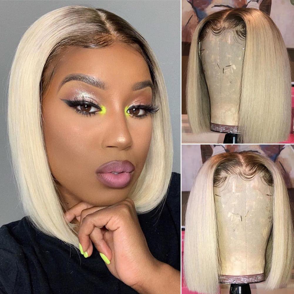 Bob Wig Lace Front Wigs Human Hair Pre Plucked 13x4 HD