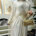 Crystal-Embellished Elegant Abaya with Defined Waist Silhouette (MA391)