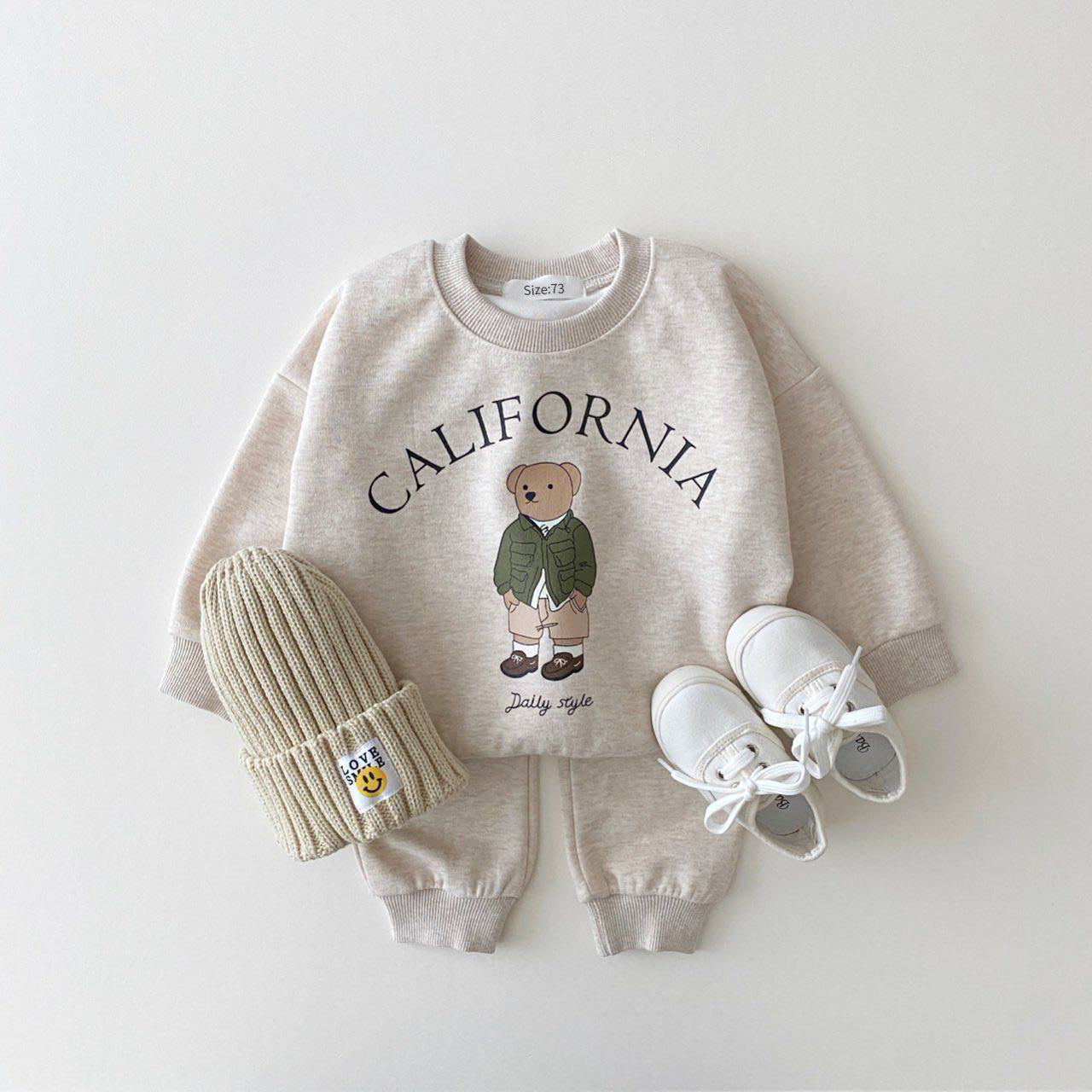 Cartoon Casual Loose Sports Suit