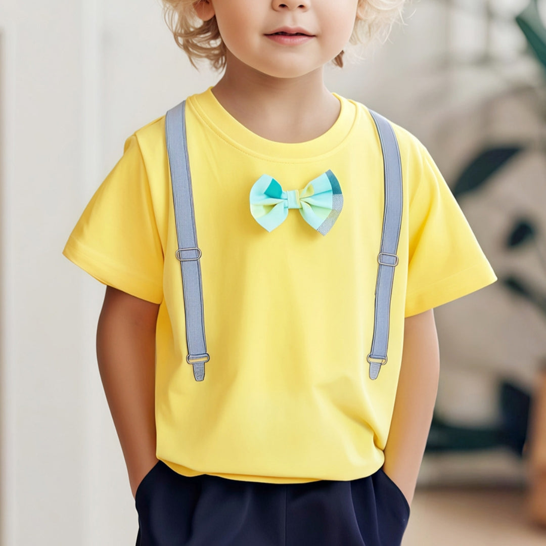 Cute Cotton Embroidered Short-Sleeve T-Shirt For Kids