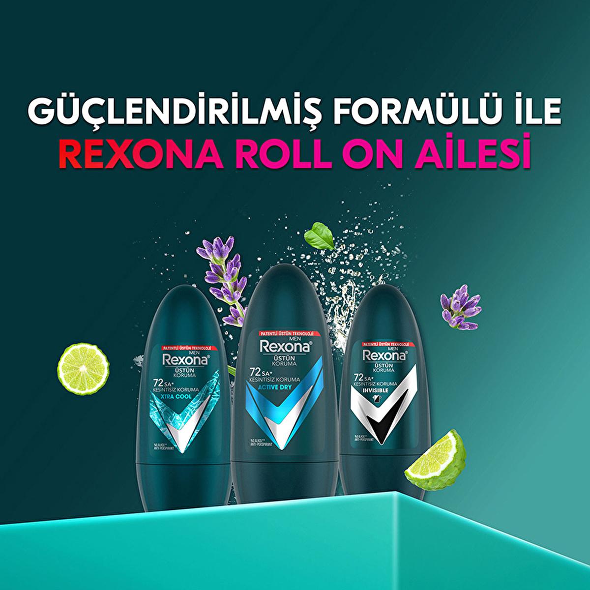 Rexona Active Dry Men's Roll On Deodorant - 72 Hour Continuous Protection | 1.69 fl. oz.