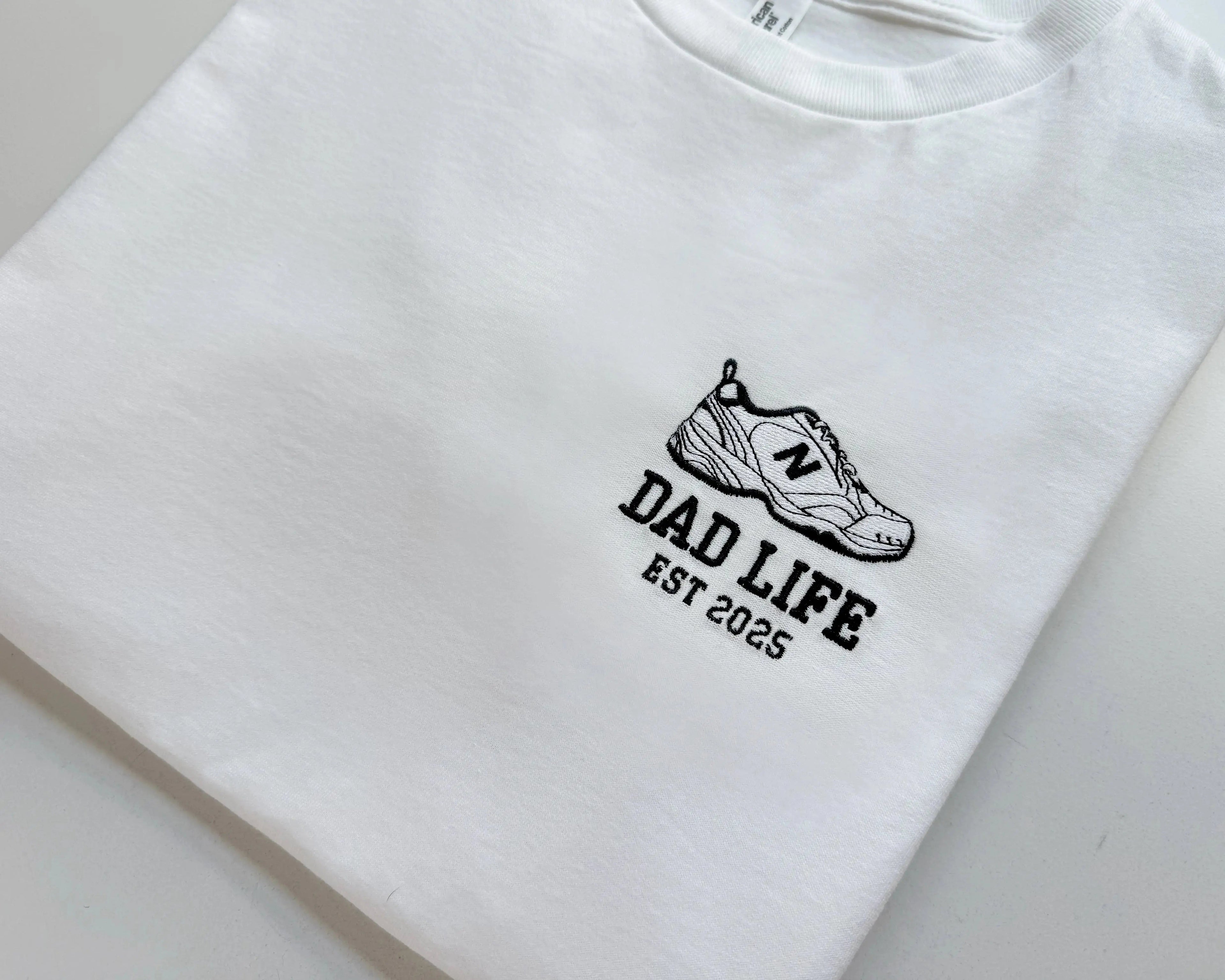 Dad Life Shirt with Embroidered Dad Sneaker