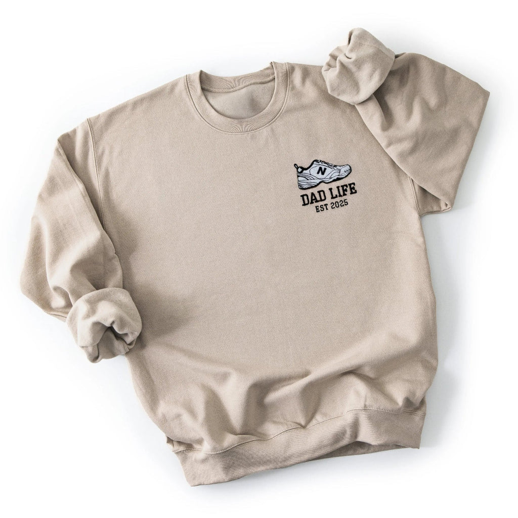Dad Life Sweatshirt with Embroidered Dad Sneaker