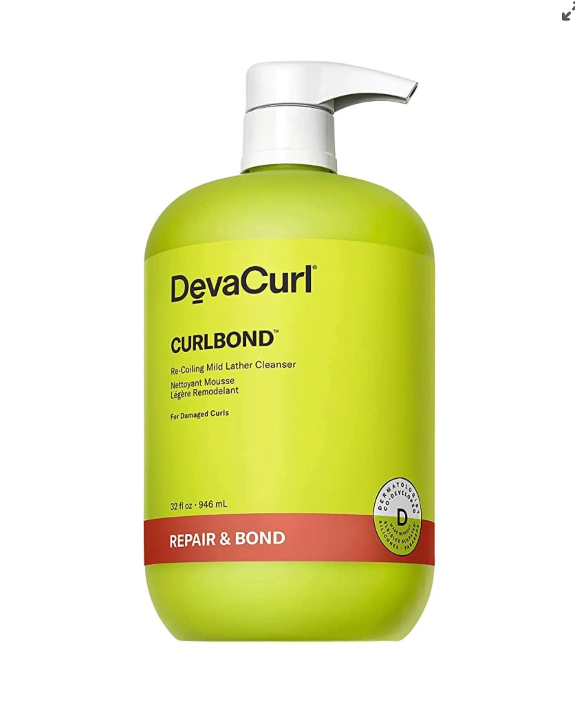 DevaCurl CurlBond Re-Coiling Mild Lather Cleanser for Curly Hair, 32 oz