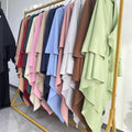 Double Layer Tie-Front Khimar(MK033)