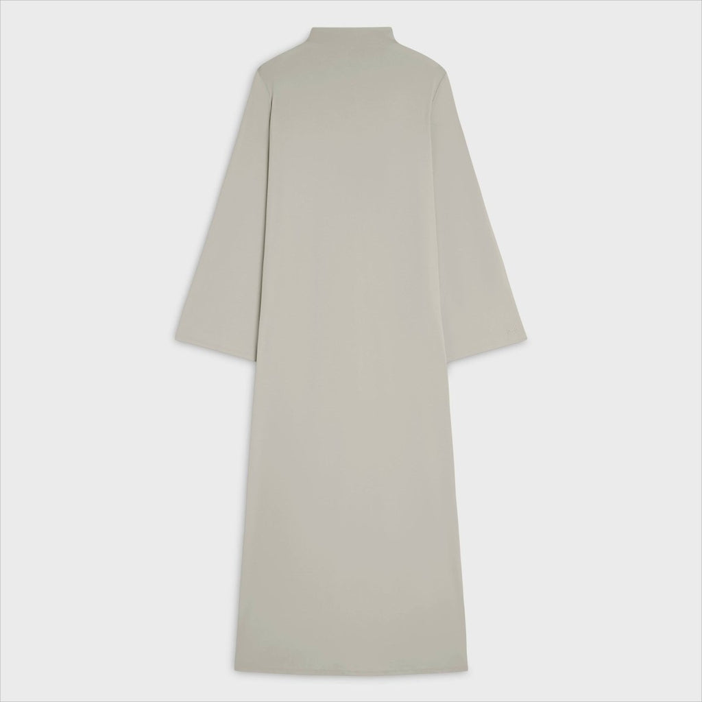Elegant Half-Turtleneck Pullover Maxi Dress | Loose Fit Solid Color Dress with Hidden Pockets(MA313)