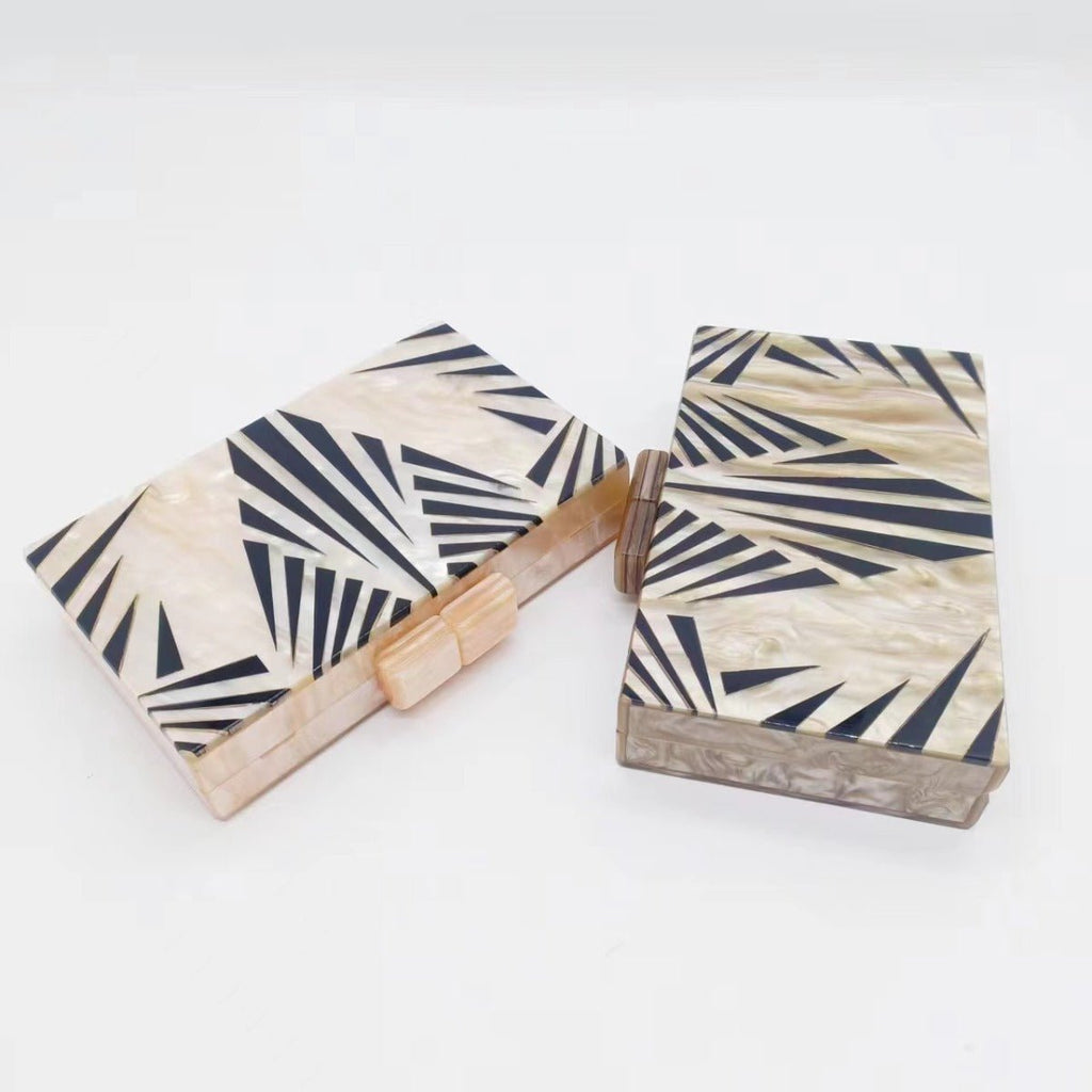 etro Zebra Pattern Dinner Bag  Acrylic Shoulder Chain Clutch for Women(MAC255)