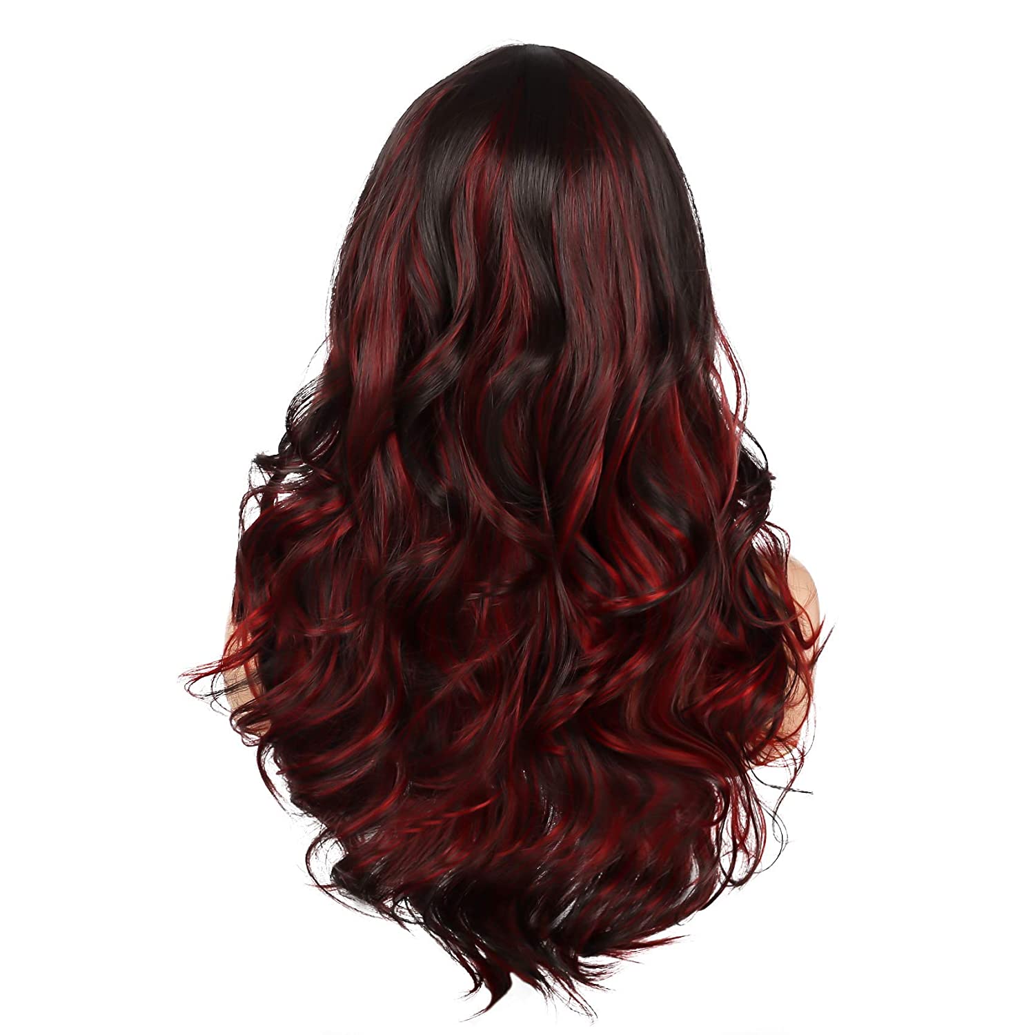 VIP Extensions Off Black to Purple Long Wavy Synthetic Fashion Wig