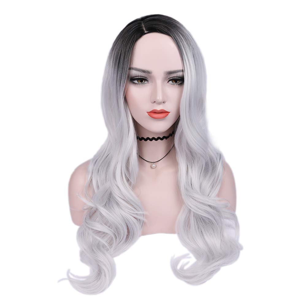 VIP Extensions Off Black to Purple Long Wavy Synthetic Fashion Wig