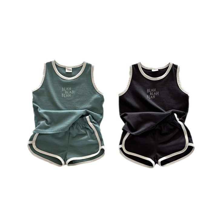Cotton Sports Vest Shorts Casual Children Suit