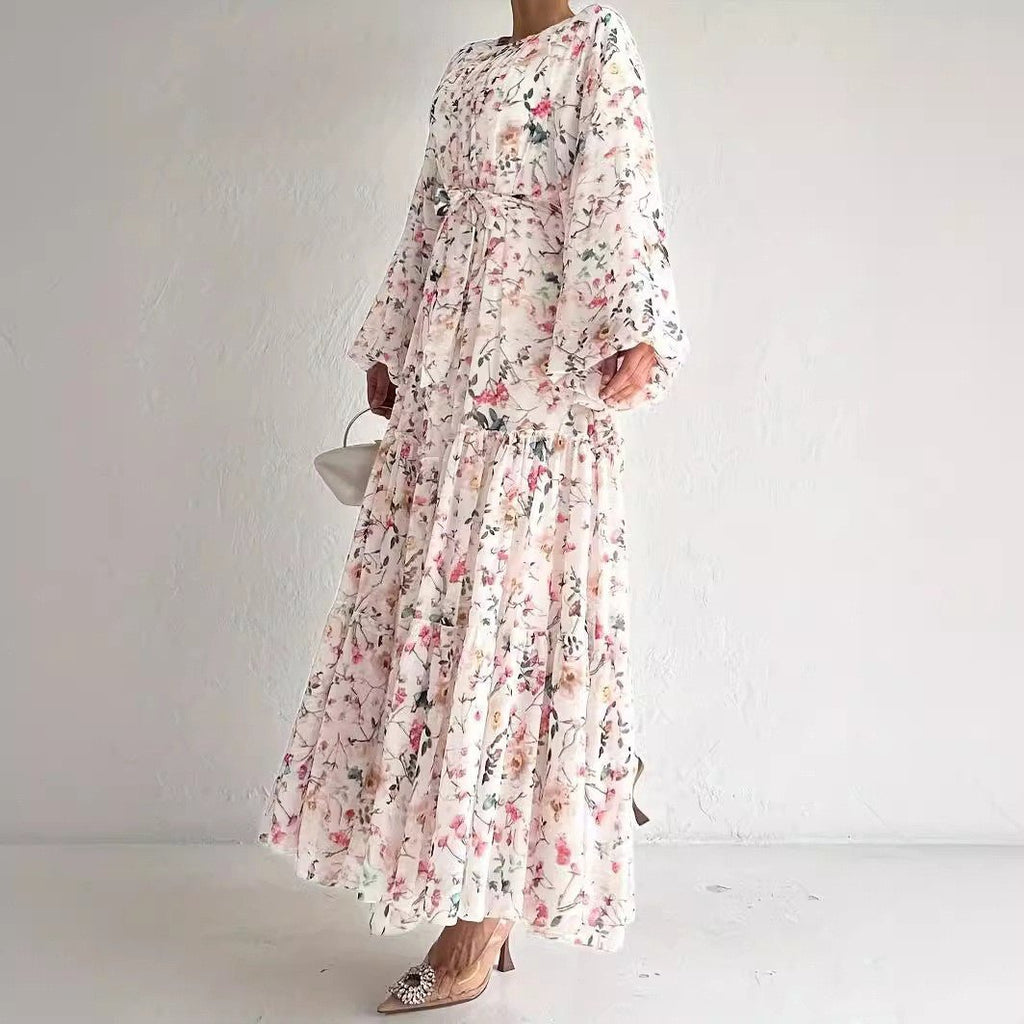 Floral Chiffon Dress(MA408)