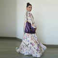 Floral Printed Abaya Set with Hijab (MOA267)