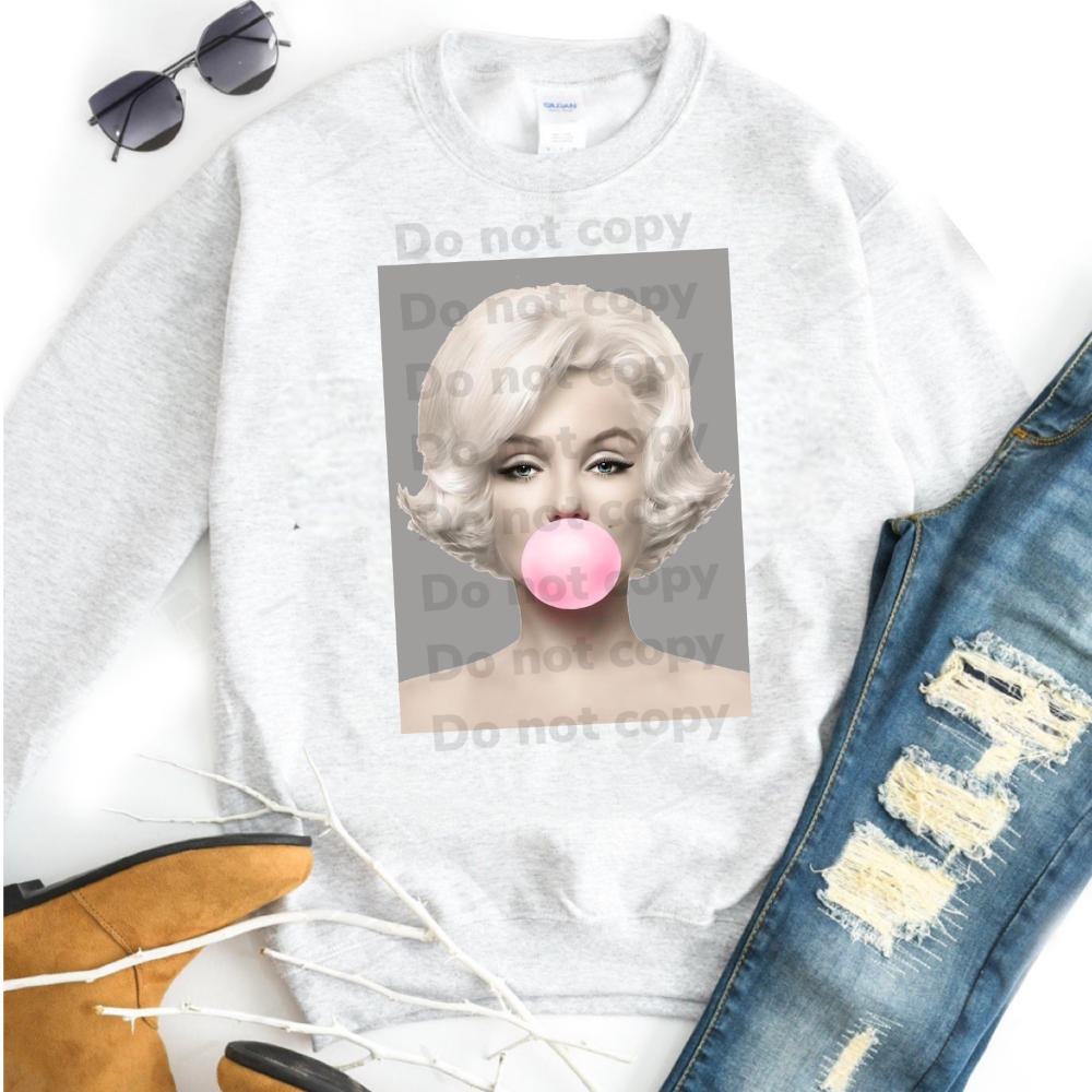 Marilyn Monroe Bubble Gum - Grey Tone