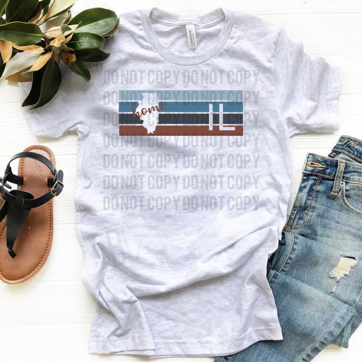 Earth Tones Illinois - Home - Ash Grey Tee