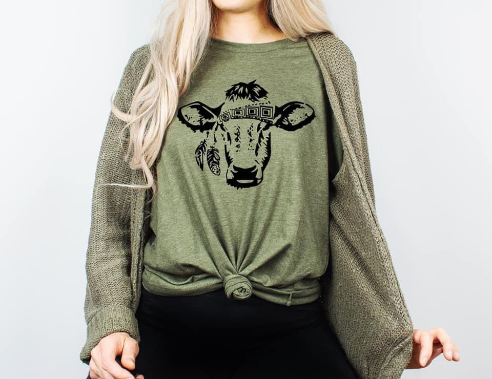Aztec Cow / Gypsy Heifer - Black Ink